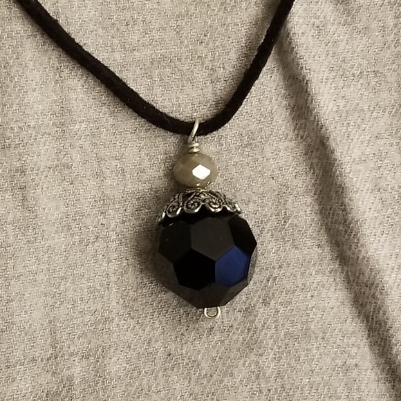 HANDMADE Beautiful Black Drop Necklace!! - Picture 6 of 7